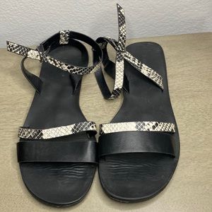 Snake print sandals